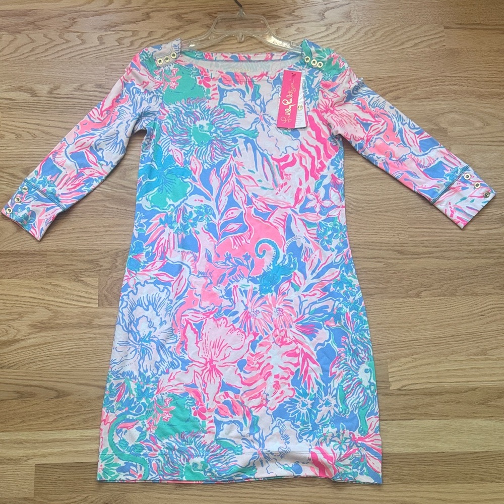Lilly Pulitzer — UPF 50+ Sophie Dress w/ golden buttons